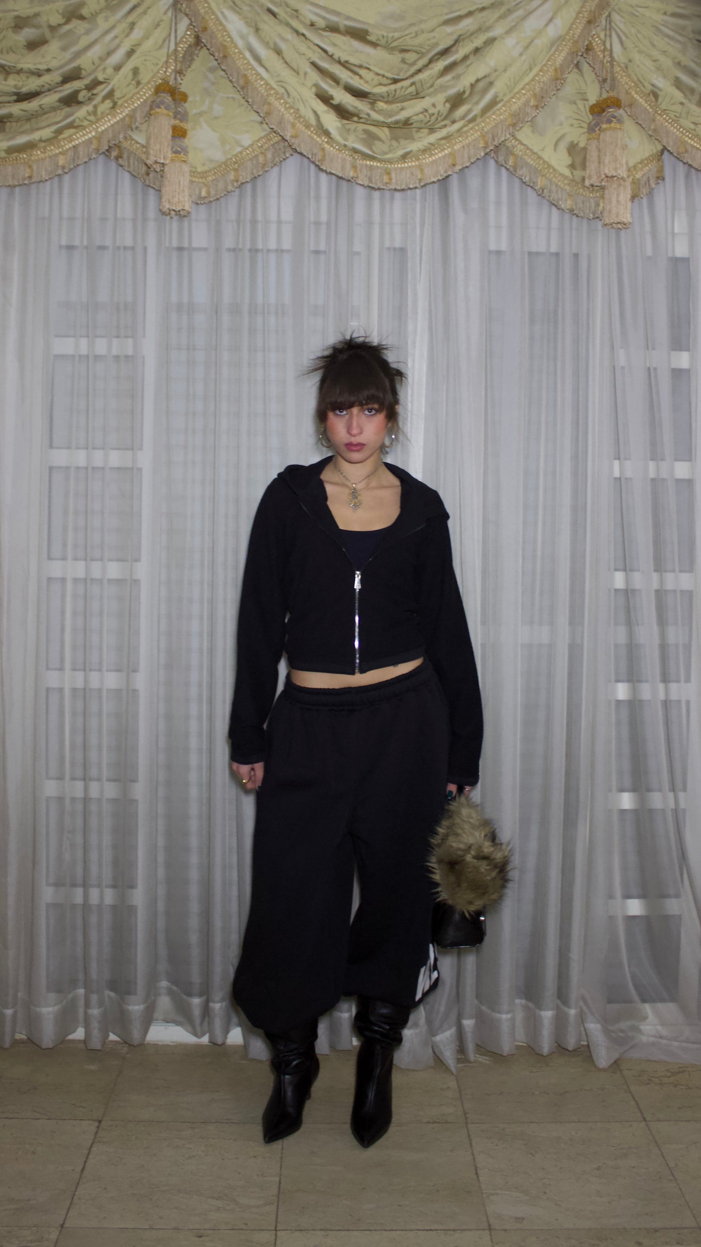 invert jacket in black